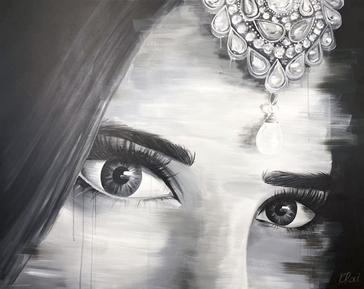 Blood Diamonds, 2020, acrylic on canvas by Kiran Rai-Bhullar